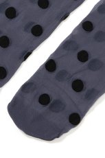 画像8: ショートストッキング（ドット柄・ブルー×ブラック）[KYLIE Socks jeans]※2足までメール便対象【送料無料・即日発送】 (8)